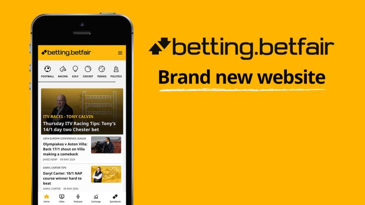 Visual of Betting.betfair.com website 